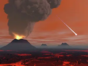 Artist's concept showing how the surface of Earth appeared ?