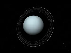 Methane: Artist's concept of Uranus and its rings
