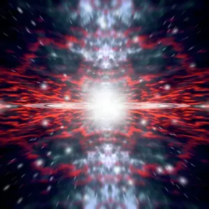Intense: An artist's depiction of the Big Bang that created space ?