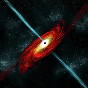 Intense: Artist's depiction of a black hole in interstellar space