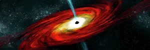 Intense: Artist's depiction of a black hole in interstellar space