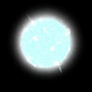 Intense: An artist's depiction of a blue dwarf star