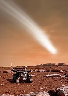 Comet: An artist's depiction of the close pass of comet C/2013 A1 ?