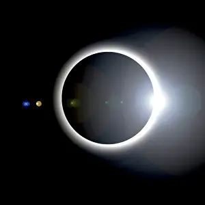 Intense: An artist's depiction of a solar eclipse