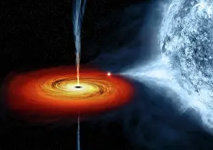 Collapse: An artist's illustration of the Cygnus X-1 system