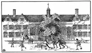 Impression: Artist's impression of boys in Tudor times playing