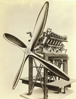 Inline: Artists impression of the Hall-Scott A-8 500hp inline engine