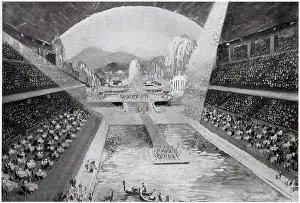 Impression: Artist's impression of a lido pool at Earl's Court