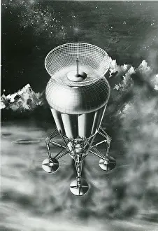 Probe: An artist?s impression of a lunar probe designed by eng?