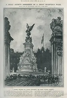 Pennell: Artist's impression of the Queen Victoria Memorial