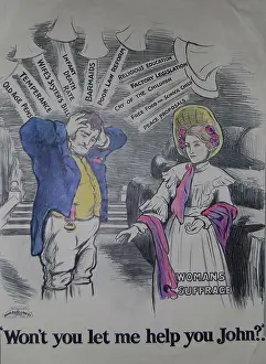 Beset: Artist's Suffrage League Poster