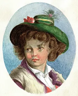 Patricia Aubrey: Artwork by Florence Auerbach, boy in a hat