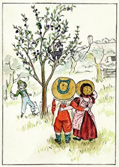 Patricia Aubrey: Artwork by Florence Auerbach, children in a garden