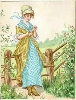 Patricia Aubrey: Artwork by Florence Auerbach, girl with a daisy
