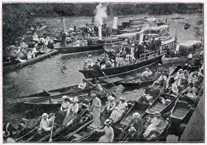 Boaters: Ascot Sunday up the River Thames 1901