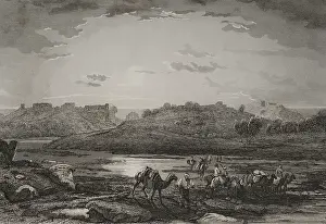 Tierra: Ashkelon. Engraving by Ransonnette