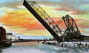 Ashtabula: Ashtabula, Ohio, USA - Jacknife Bridge, Ashtabula Harbour