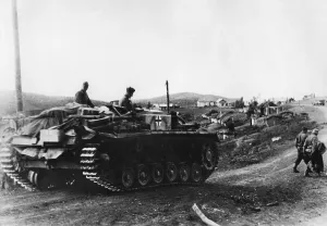 Ingushetia: Assault gun in the Malgobek in the Caucasus, 1942