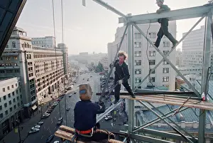 Assemble: Assembling of electronic panel at Theatre Square, 1994