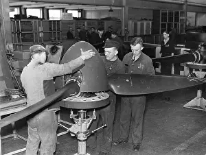 Assemble: Assembly of Stuka propeller in German weapons factory, 194