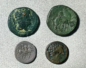 Mint: Two Asses. Bronze. 1st century. Denarius. Silver. Semis, Bro