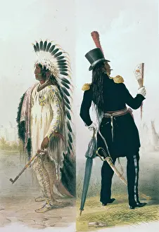 Catlin: Assiniboine Indian chief