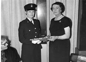 Inspectorate: Assistant HMI Kathleen May Hill receiving gift