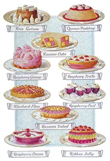 Gateau: Assorted Desserts circa 1939
