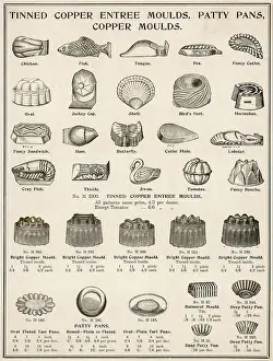 Entree: An assortment of copper moulds