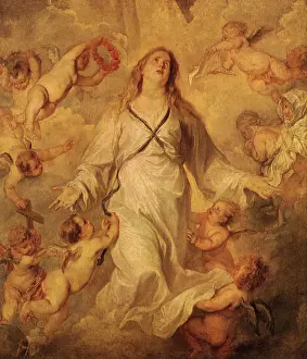 Putto: The Assumption of the Virgin, by Van Dyck