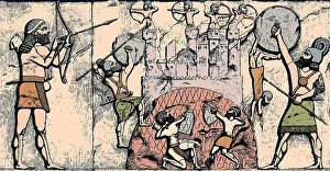 Philistine: Assyrian Archers Attack Ekron, 712 BC