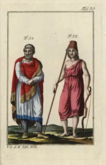 Battledress: Assyrian king in battledress and an Armenian