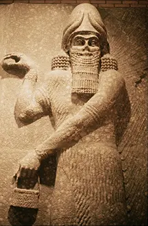 Khorsabad: Assyrian relief of a winged