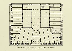 Astors: Astor's Hotel. Basement, or Plan of Stores