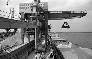Unloading: Astrakhan river port