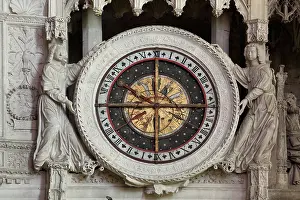 Beauce: Astrological clock, Chartres Cathedral, Chartres, France