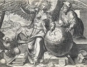 Ptolemaeus: The Astrology (allegory). Cornelis Cort engraving