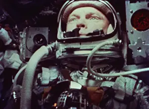 Capsules: Astronaut John Glenn in earth orbit. Feb. ?