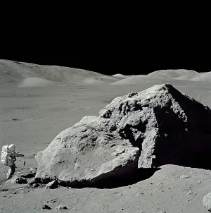 Moons: Astronaut at Rock, Apollo 17