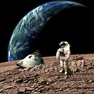 Burnt: An astronaut surveys his situation after being marooned on ?