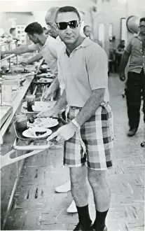Alternate: Astronaut Virgil ?Gus? Grissom in the chow line at the ?