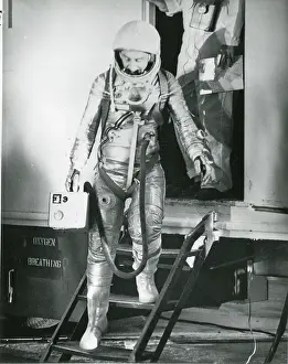 Cancelled: Astronaut Virgil ?Gus? Grissom steps down from the van ?
