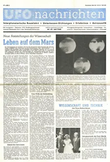 Leben: astronautics, flying object, press, newspaper