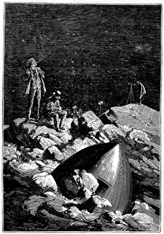Lune: The astronauts surveying the Moon. From Jules