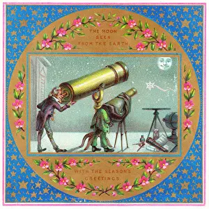 Two astronomers on a Christmas card