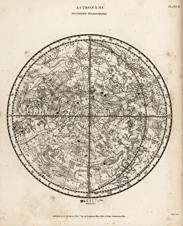 Hebert: Astronomical chart of the Southern hemisphere