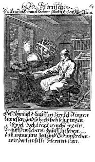 Staendebuch: astronomy, astronomers, Der Sternseher, copper
