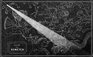 1264: astronomy, comets, path of the comet of 1264