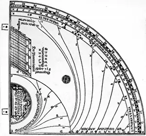 Apianus: astronomy, instruments, quadrant of Peter Apianus