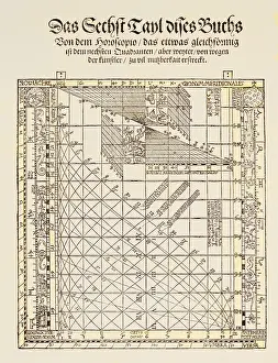 Apianus: astronomy, master of a quadrant to calculate